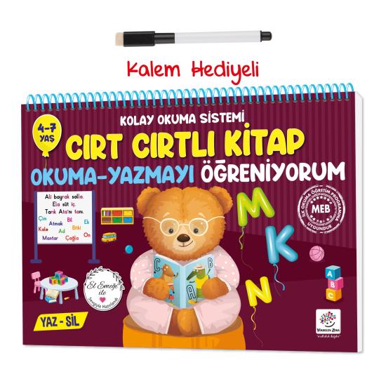 Cırt Cırtlı Okumayı Öğreten Kitap YAZ-SİL