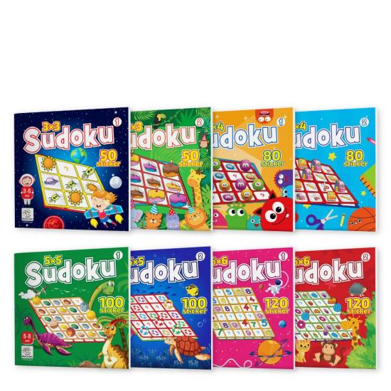 Stickerlı Sudoku Seti (8 Kitap - 700 Adet Sticker)