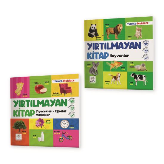 Yırtılmayan Kitap Seti (Hayvanlar – Yiyecekler – Eşyalar – Meslekler)